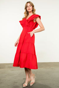 Flutter Sleeve Maxi Dress