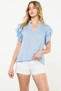 Flutter Sleeve Top