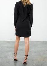 Load image into Gallery viewer, Long Sleeve Button Up Dress - Black