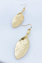 Load image into Gallery viewer, Hammered Drop Earrings - Gold