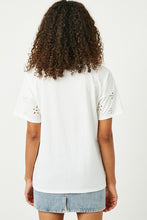 Load image into Gallery viewer, Eyelet Sleeve Tee - Off White