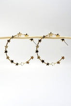 Load image into Gallery viewer, Star Hoop Earrings - Gold