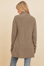Load image into Gallery viewer, Mock Neck Tunic Sweater - Taupe