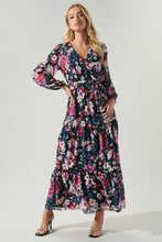 Load image into Gallery viewer, Wild Floral Surplice Maxi Dress