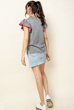 Load image into Gallery viewer, Embroidered Rib Knit Top - Gray