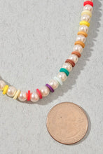 Load image into Gallery viewer, Pearl and Color Disc Necklace - Multi