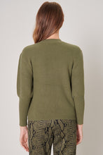 Load image into Gallery viewer, Tatiana Mutton Sleeve Solid Sweater - Olive