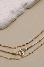 Load image into Gallery viewer, Triple Chain Layered Necklace - Gold