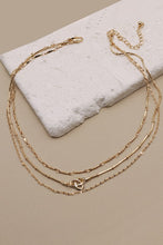 Load image into Gallery viewer, Triple Chain Layered Necklace - Gold