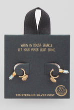 Load image into Gallery viewer, Mini Heart Drop Hoop Earrings - Gold