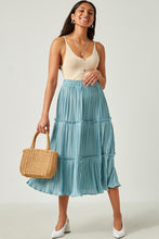 Load image into Gallery viewer, Pleated Tiered Skirt - Blue