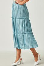 Load image into Gallery viewer, Pleated Tiered Skirt - Blue