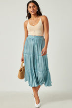 Load image into Gallery viewer, Pleated Tiered Skirt - Blue