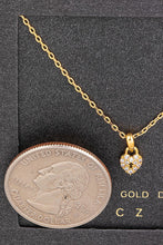 Load image into Gallery viewer, Mini Pave Heart Lock Charm Necklace - Gold