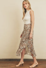 Load image into Gallery viewer, In A Mist Ruffled Midi Skirt - Poppy Field/Sky
