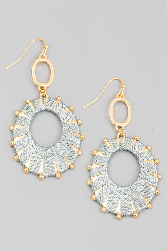 Oval Chain Drop Earrings - More Colors
