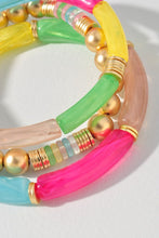 Load image into Gallery viewer, Macaroni Bead Bracelet Set - Multi