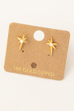 Load image into Gallery viewer, Mini Opal North Star Stud Earrings - Gold