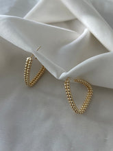Load image into Gallery viewer, Beaded Triangle Earrings - Gold Filled