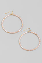 Load image into Gallery viewer, Glass Beaded Circle Drop Earrings - More Colors