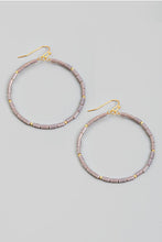 Load image into Gallery viewer, Glass Beaded Circle Drop Earrings - More Colors