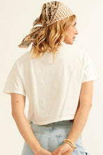 Load image into Gallery viewer, Smiley Cropped Tee - Ivory
