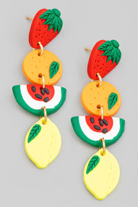 Fruity Drop Earrings - Multi
