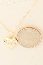 Load image into Gallery viewer, Sterling Silver Heart Pendant Necklace - Gold