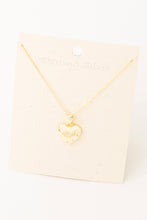 Load image into Gallery viewer, Sterling Silver Heart Pendant Necklace - Gold