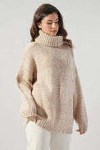 Load image into Gallery viewer, Salt and Pepper Turtleneck Sweater - Oatmeal White