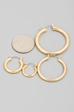 Load image into Gallery viewer, Smooth Assorted Gold Hoop Earrings - Gold