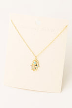 Load image into Gallery viewer, Hamsa Pendant Necklace - Gold