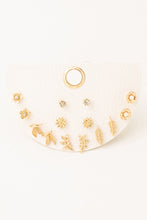 Load image into Gallery viewer, Flower Bird Leaf Stud Earrings Set - Gold