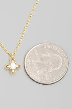 Load image into Gallery viewer, Opal Flower Charm Necklace - Gold