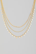 Load image into Gallery viewer, Three Layered Chain Link Necklace - Gold