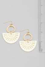 Load image into Gallery viewer, Semi Circle Sun Print Drop Earrings - More Colors