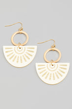 Load image into Gallery viewer, Semi Circle Sun Print Drop Earrings - More Colors