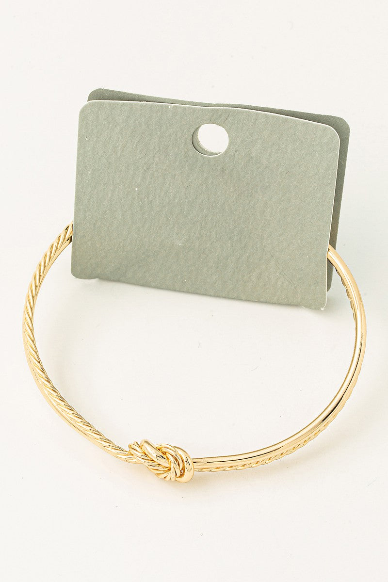 Knot Open Cuff Bracelet - Gold
