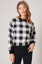 Load image into Gallery viewer, Farewell Gingham Pullover Sweater - Black
