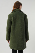 Load image into Gallery viewer, Casablanca Faux Sherpa Coat - Emerald
