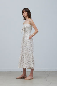 Front Tie Dress - Ivory