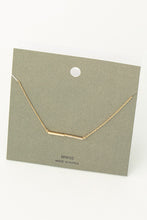 Load image into Gallery viewer, Dainty Thin Bar Charm Necklace - Gold