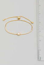 Load image into Gallery viewer, Rhinestone Adjustable Bracelet - Gold