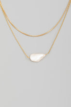Load image into Gallery viewer, Pearl Charm Layered Chain Necklace - Gold