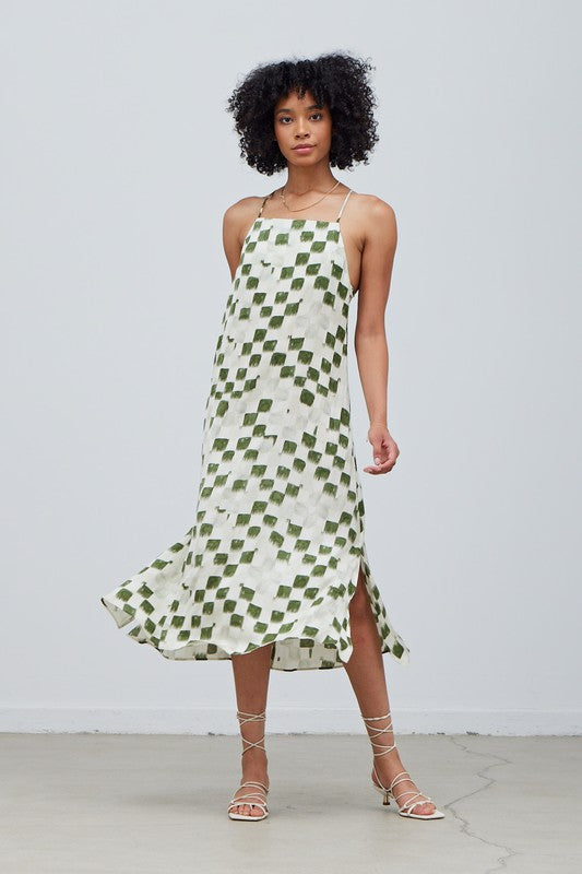 Checkered Dress - Foliage