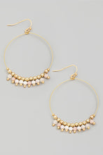 Load image into Gallery viewer, Beaded Circle Wire Cutout Drop Earrings- More Colors