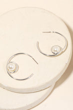 Load image into Gallery viewer, Wire Pearl Hoop Earring - More Colors