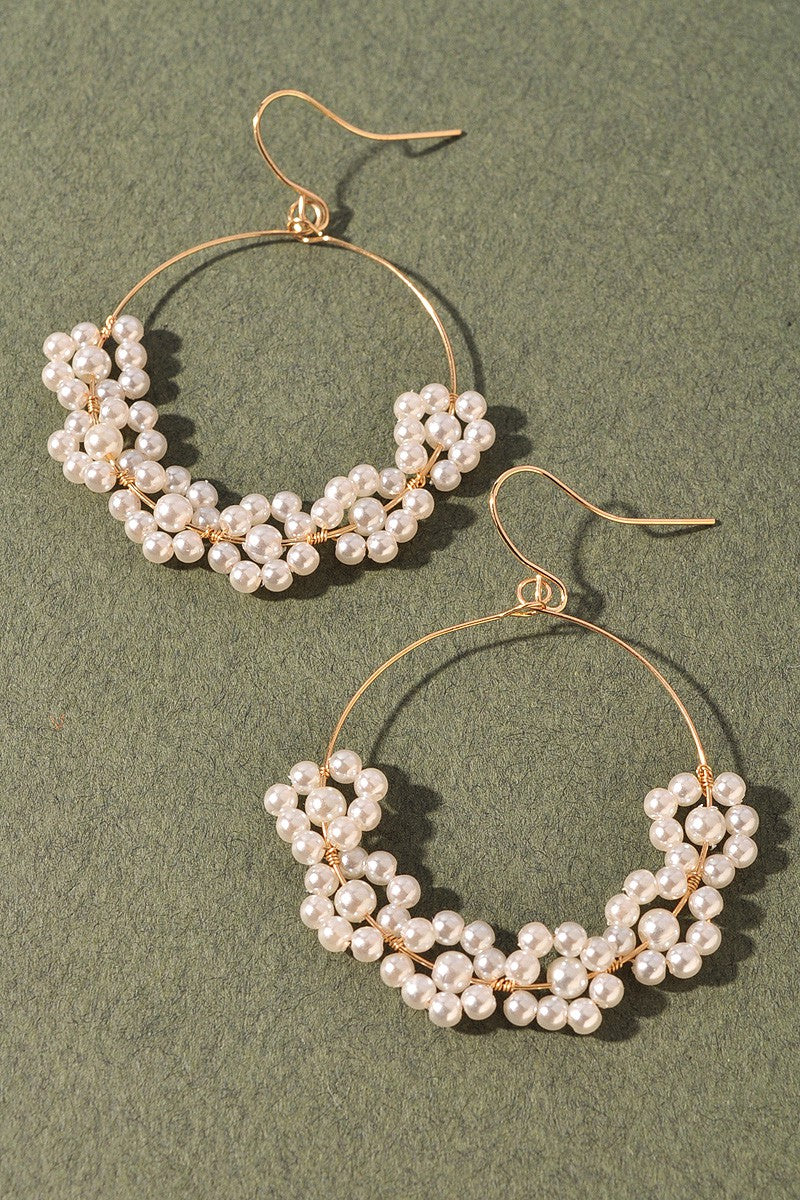 Pearl Flower Earring- Ivory