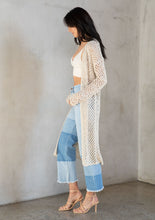 Load image into Gallery viewer, Long Sleeve Crochet Cardigan - Natural