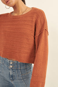 Pullover Textured Sweater - Toffee